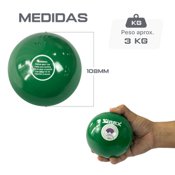 Peso de Atletismo 3kg 108mm Certificado WA-IAAF Vinex