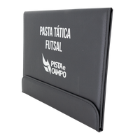 Prancheta tática magnética com caneta para treinamento de futsal Pista e Campo - Modelo pasta preta