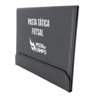 Prancheta tática magnética com caneta para treinamento de futsal Pista e Campo - Modelo pasta preta
