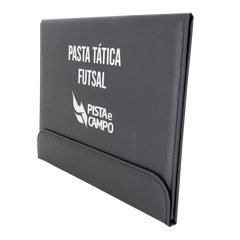 Prancheta tática magnética com caneta para treinamento de futsal Pista e Campo - Modelo pasta preta