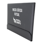 Prancheta tática magnética com caneta para treinamento de futsal Pista e Campo - Modelo pasta preta