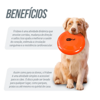Frisbee de plástico macio  soft para recreação Neofun Laranja
