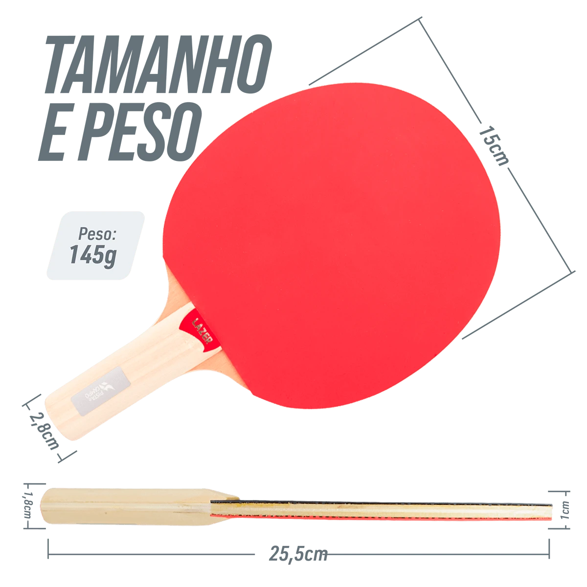 Raquete de tênis de mesa Lazer Pista e Campo