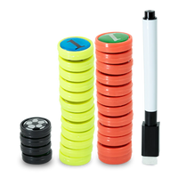 Prancheta tática magnética com caneta para treinamento de futebol Pista e Campo - Modelo pasta preta