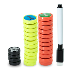 Prancheta tática magnética com caneta para treinamento de futebol Pista e Campo - Modelo pasta preta