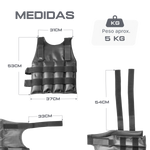 Colete com pesos para treinamento 5kg Envolst