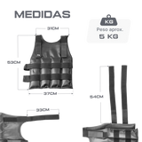 Colete com pesos para treinamento 5kg Envolst