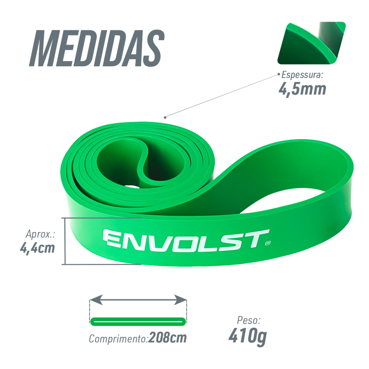Super Band 4.4 Elástico Extensor Borracha Envolst