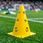 Cone Furado de sinalização de plástico 23cm Pista e Campo - Azul