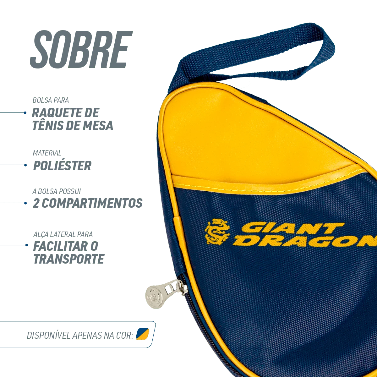 Capa bolsa para 1 raquete de tênis de mesa Giant Dragon