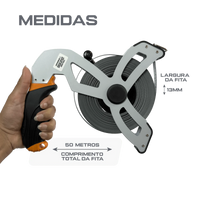 Trena de aço de 50m profissional Vinex