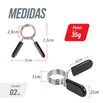 Par de Presilhas Grampo 28mm para Barra Musculação Envolst
