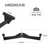 Puxador Anatômico Pegada 55cm Emborrachado Envolst