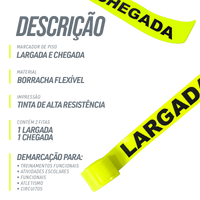 Marcador de piso largada e chegada Pista e Campo