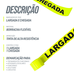 Marcador de piso largada e chegada Pista e Campo