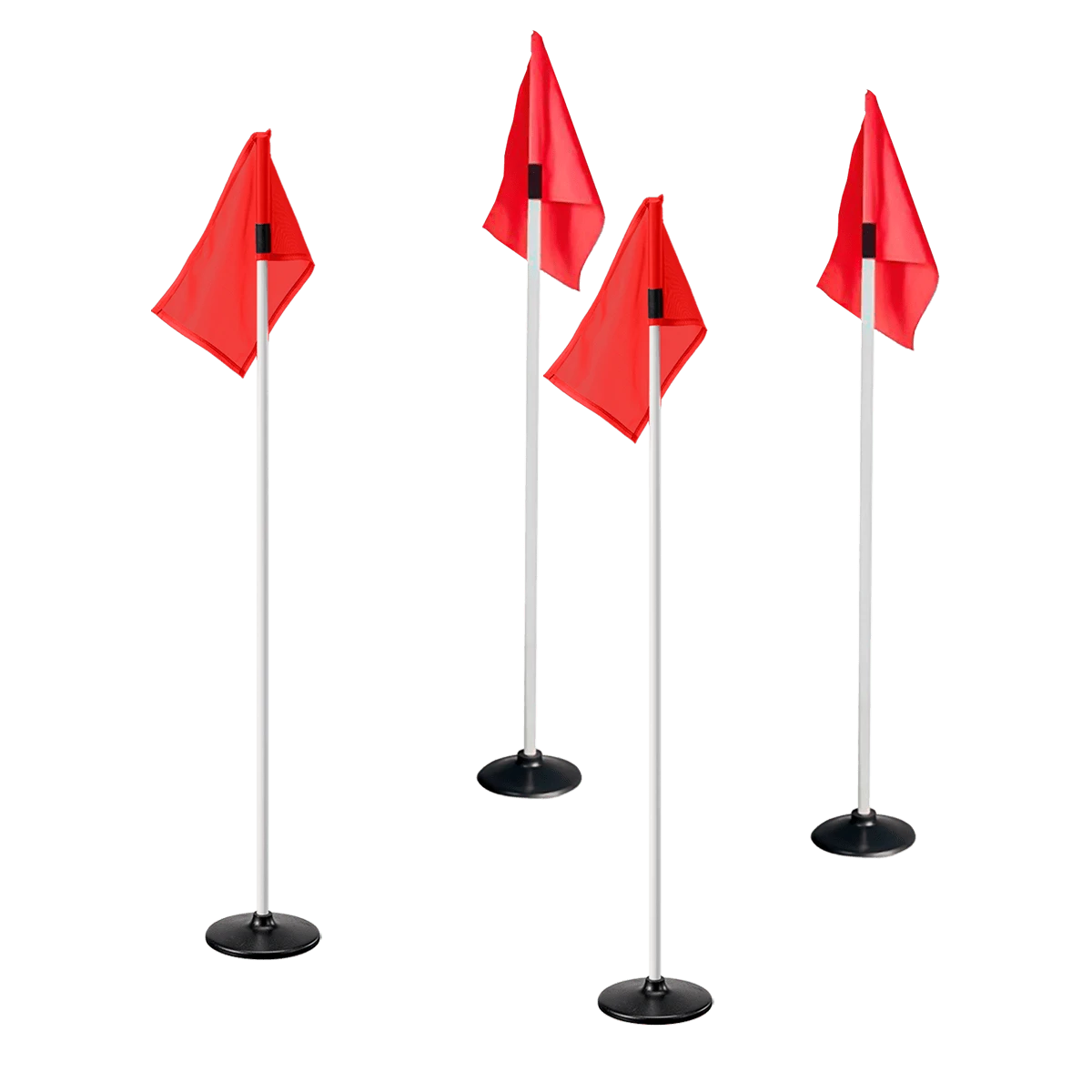 Bandeirola com haste branca e base redonda de borracha Velden - cnj com 4 und