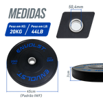 Anilha Olímpica Bumper para Crossfit e LPO 20Kg Envolst