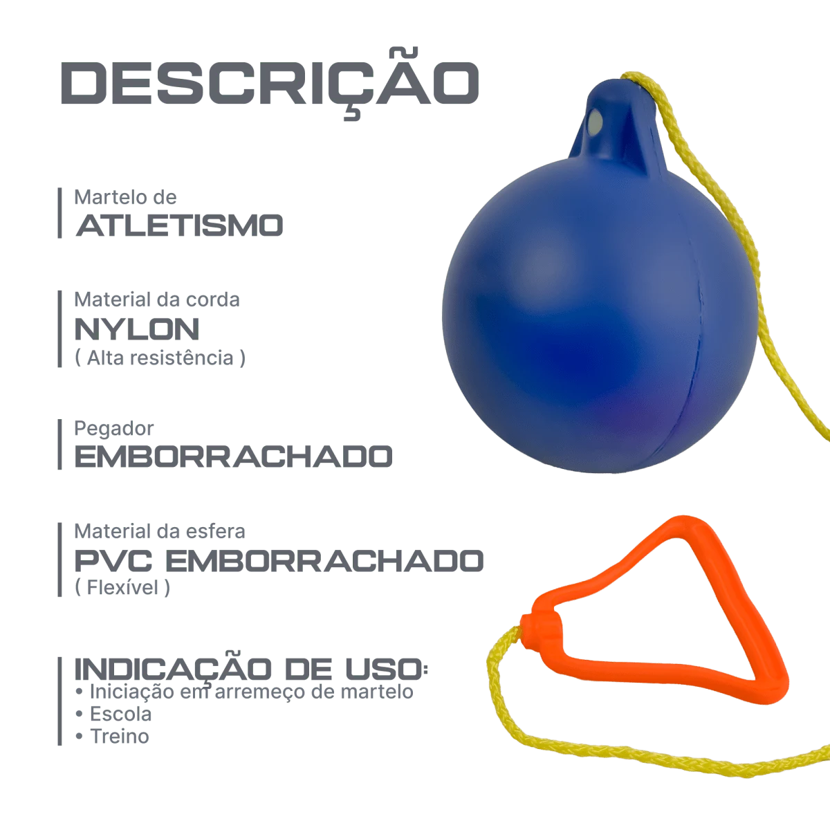 Martelo de PVC 350g Pista e Campo