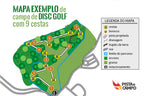 Alvo oficial para disc golf (golfe de disco) Pista e Campo