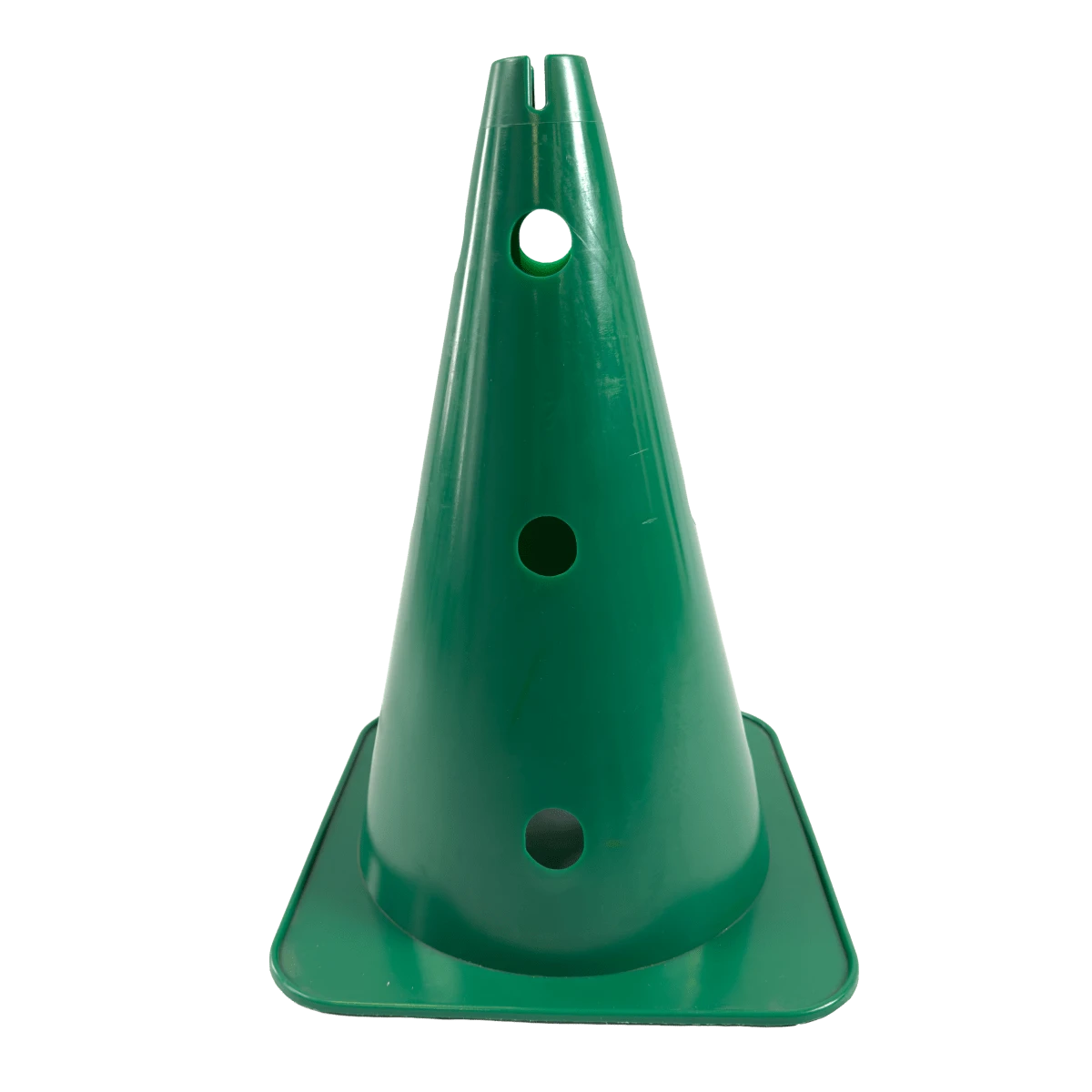 Cone de sinalização 38cm de plástico com furos premium reforçado Pista e Campo - Amarelo