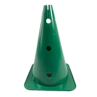 Cone de sinalização 38cm de plástico com furos premium reforçado Pista e Campo - Amarelo