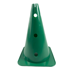 Cone de sinalização 38cm de plástico com furos premium reforçado Pista e Campo - Amarelo