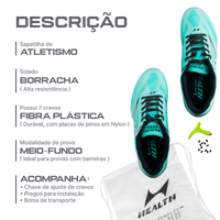 Sapatilha de atletismo para meio-fundo Health