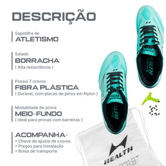 Sapatilha de atletismo para meio-fundo Health