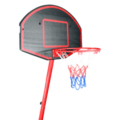 Tabela de basquete infantil móvel com poste, quadro plástico e aro Pista e Campo