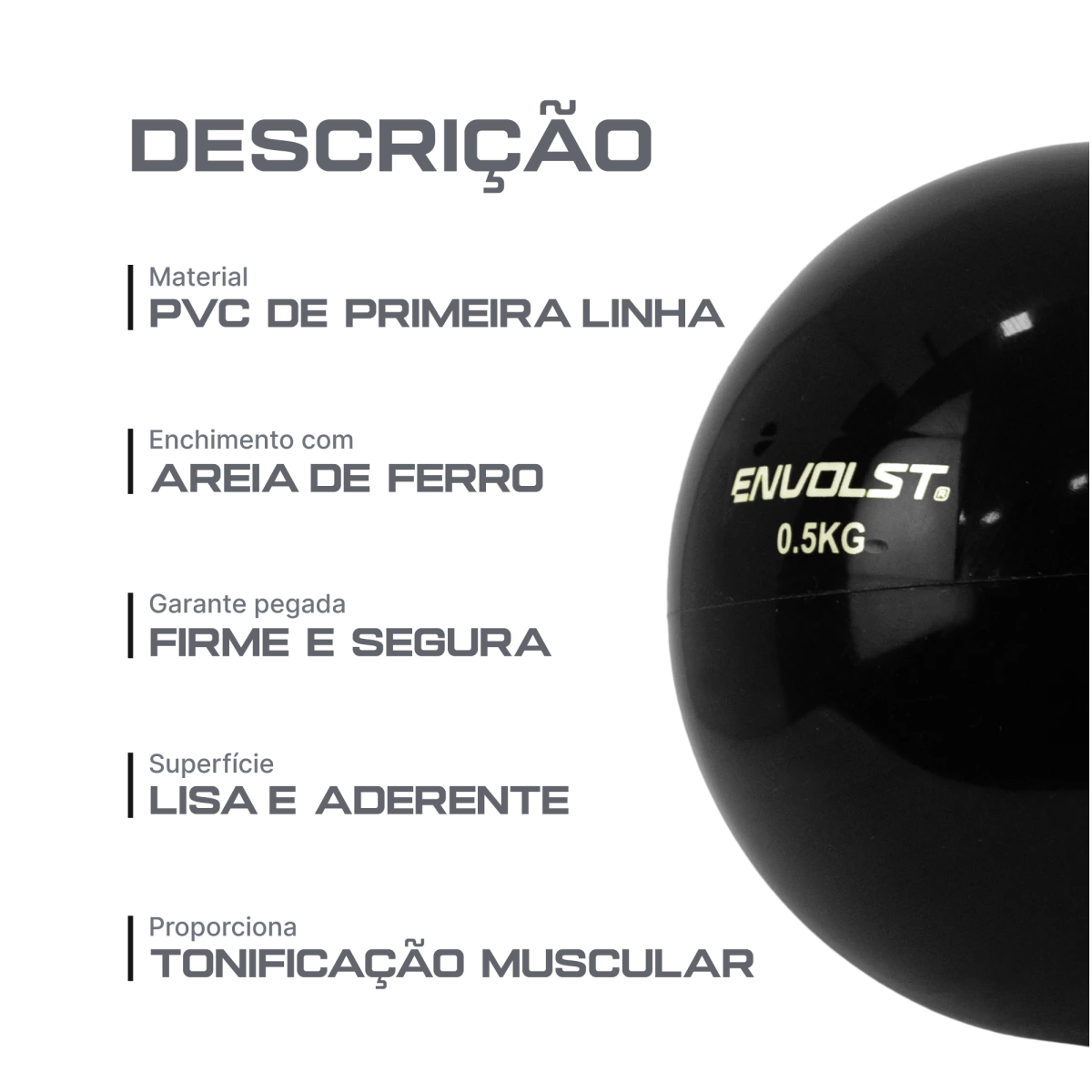 Bola Tonificadora Toning Ball 1kg Envolst
