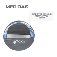 Bolsa para transporte de até 12 arcos bambolês de até 60cm Gracios