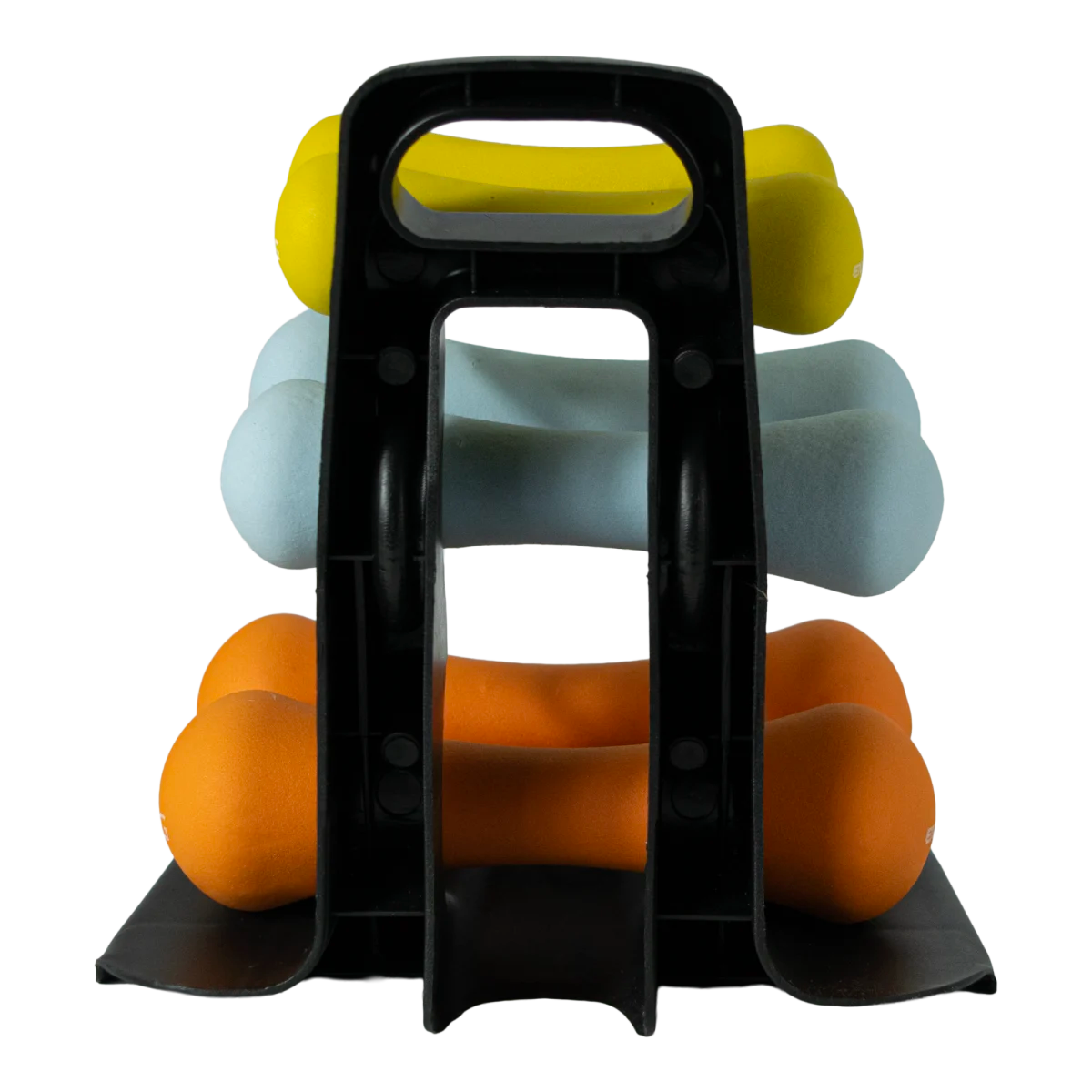 Conjunto 6 Halteres Neoprene 0,5 1 e 1,5kg e Suporte Envolst