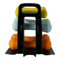 Conjunto 6 Halteres Neoprene 0,5 1 e 1,5kg e Suporte Envolst