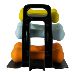 Conjunto 6 Halteres Neoprene 0,5 1 e 1,5kg e Suporte Envolst