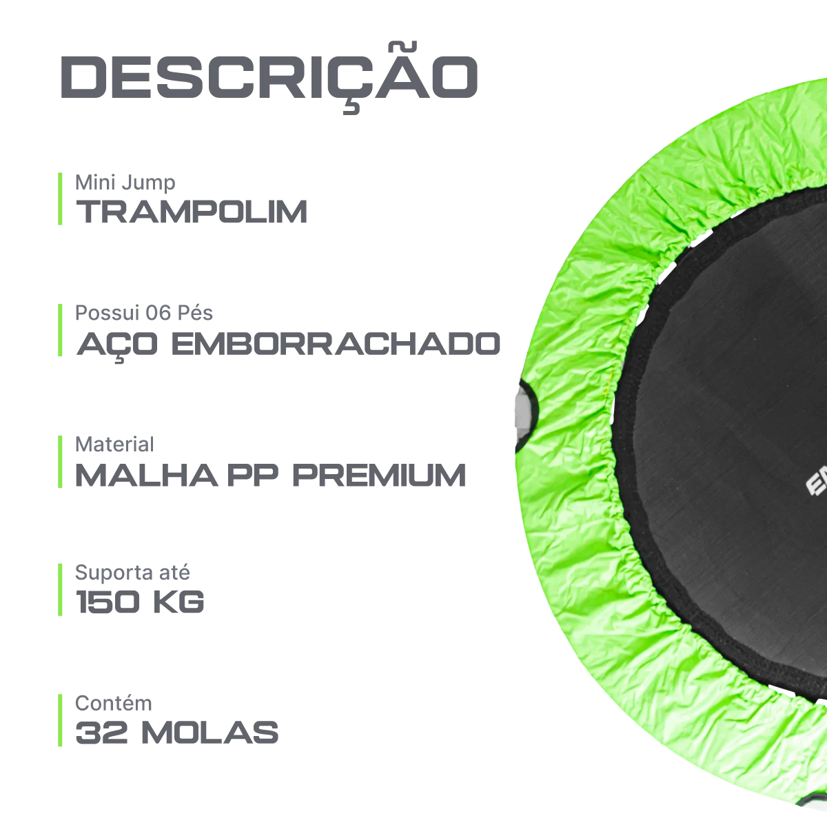 Cama Elástica Mini Jump Dobrável Profissional e Capa Envolst