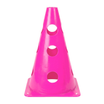 Kit de Agilidade c/ 8 Cones Furados 23cm e 4 Haste de 1,00m - Cone BRANCO