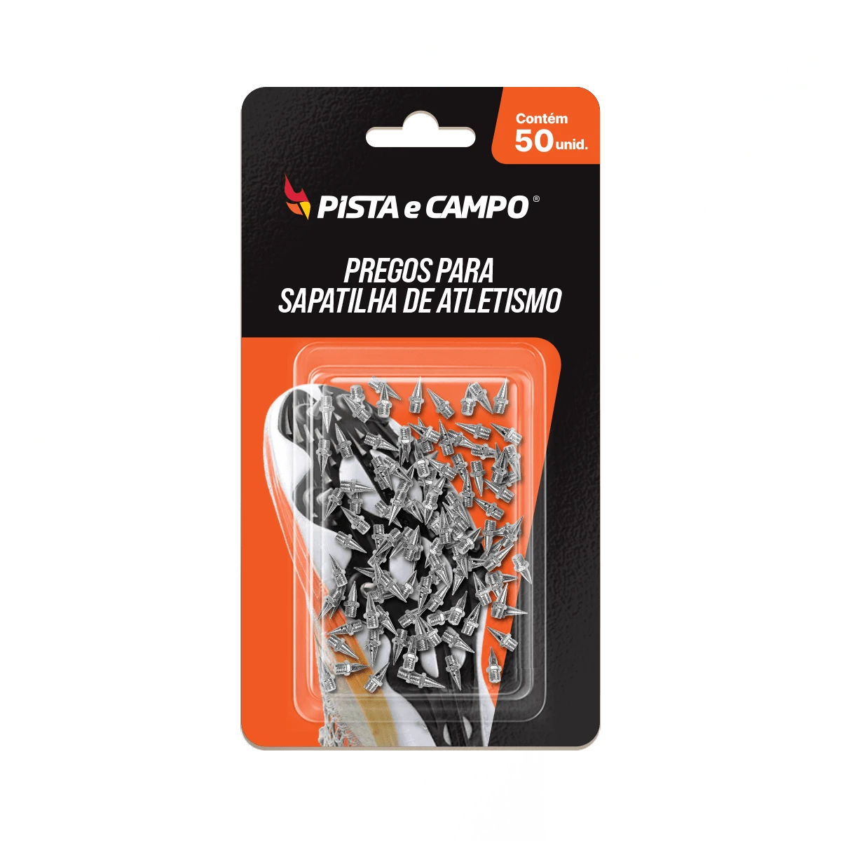 50 / 100 pregos para sapatilha de atletismo de aço 9,5mm Pirâmide base hexagonal Pista e campo