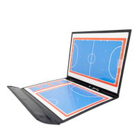 Prancheta tática magnética com caneta para treinamento de futsal Pista e Campo - Modelo pasta preta