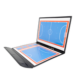 Prancheta tática magnética com caneta para treinamento de futsal Pista e Campo - Modelo pasta preta