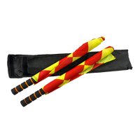 Bandeira xadrez de árbitro auxiliar de futebol com cabo metálico Velden - Par