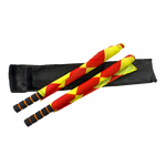 Bandeira xadrez de árbitro auxiliar de futebol com cabo metálico Velden - Par