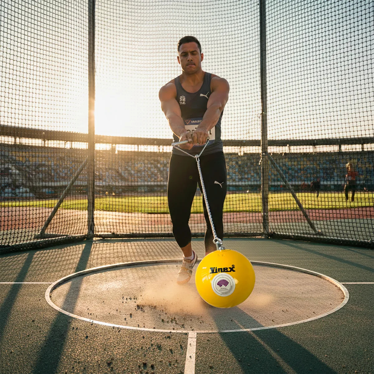 Martelo de atletismo de aço 5,00kg 110mm WA-IAAF Vinex - com cabo e empunhadura