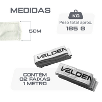 Suportes faixas brancas com velcro para antenas de voleibol Velden - par