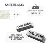Suportes faixas brancas com velcro para antenas de voleibol Velden - par
