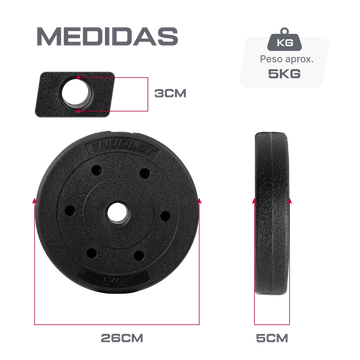Anilha Cement Emborrachada 5 kg Envolst