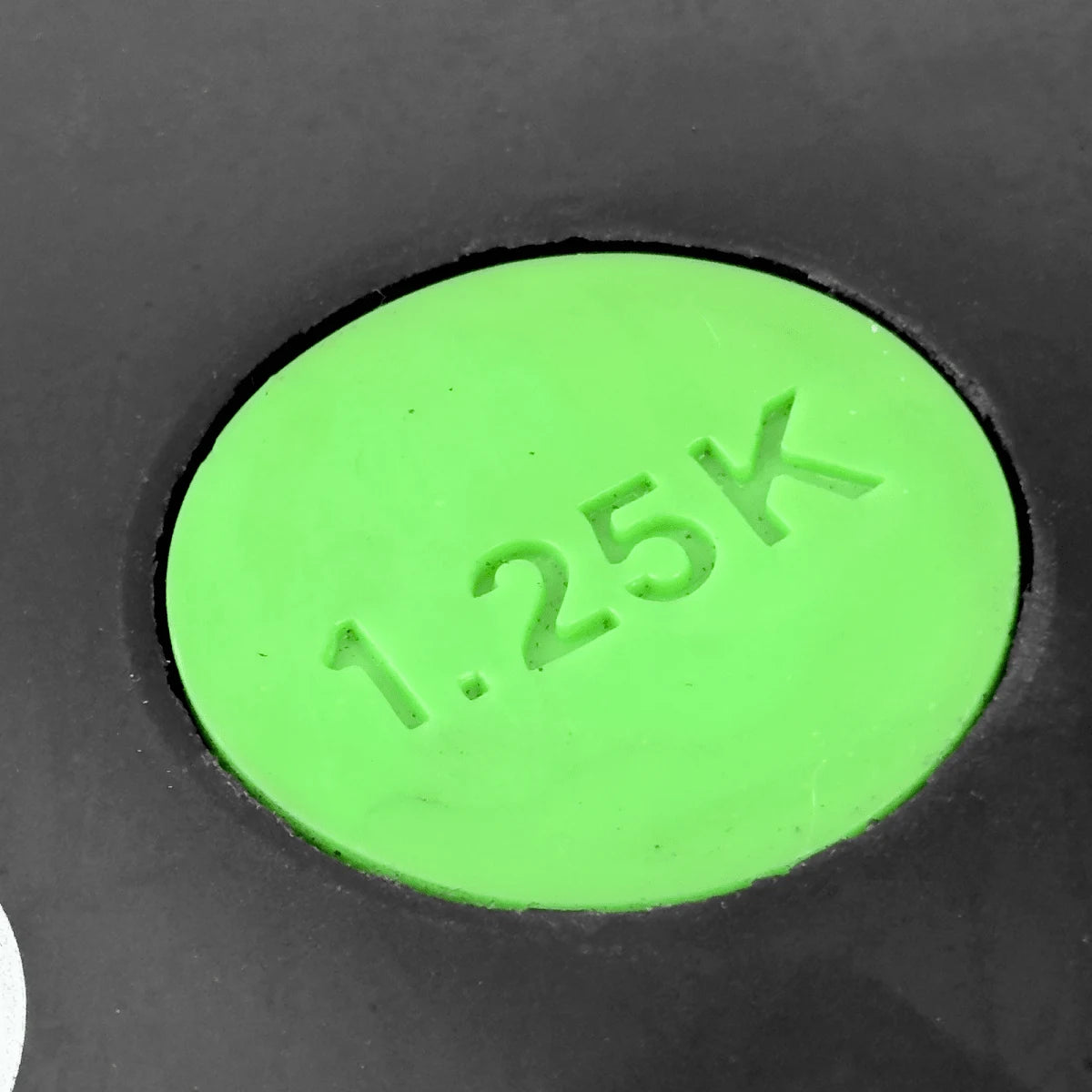 Disco de atletismo de borracha preto com centro colorido 1,25kg Pista e Campo