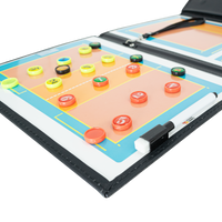 Prancheta tática magnética com caneta para treinamento de voleibol Pista e Campo - Modelo pasta preta