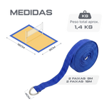 Fita faixa de demarcação para futevolei 18x9m 40mm Velden Cor:Azul