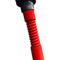 Boneco barreira para treinamento de falta no futebol de aço reclinável premium Velden - Vermelho