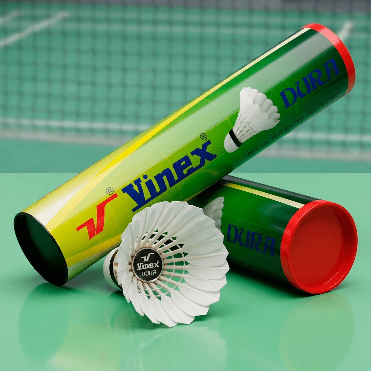 Peteca/volante de badminton com penas Vinex - cnj com 10 und